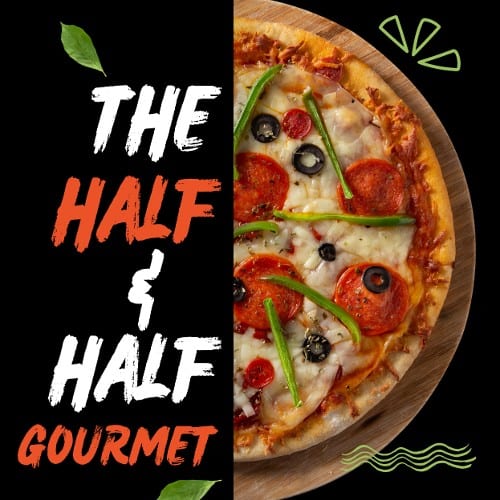 Gourmet Half & Half Pizza 12" Medium.