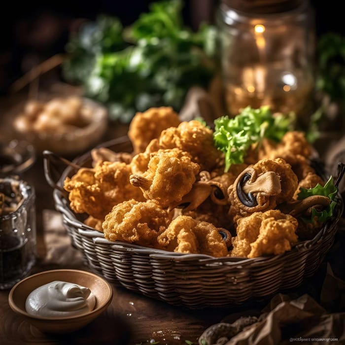 Fried Mushrooms.